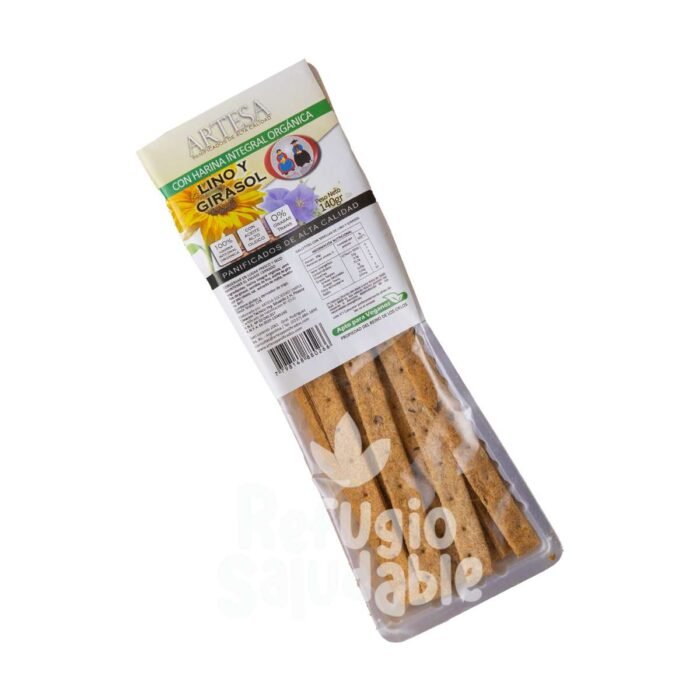 ARTESA - GRISIN INTEGRAL LINO GIRASOL X140 G